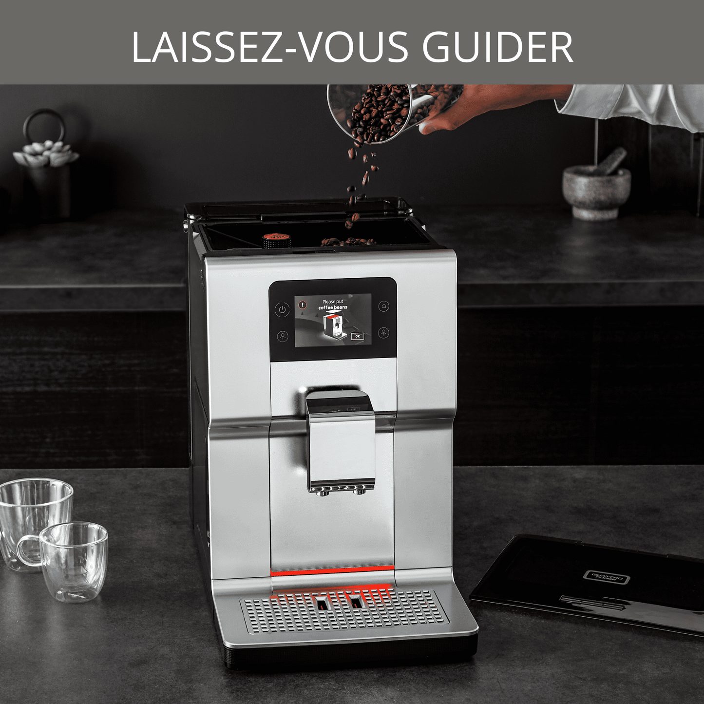 Machine à café à grain Privilège, 15 boissons, Écran tactile